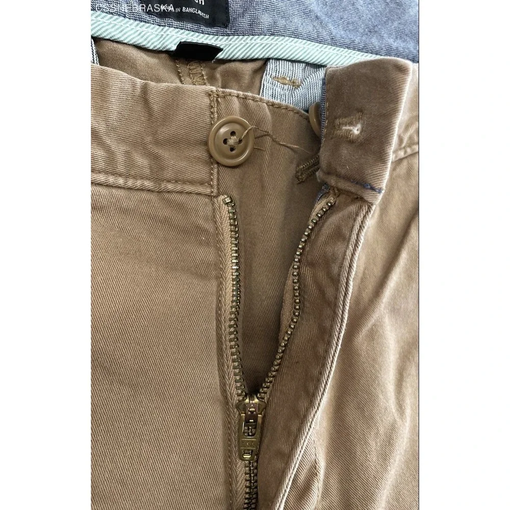 J.Crew Men's 250 Skinny Chino Pants Tan Khaki Stretch Cotton Twill Size 31x34